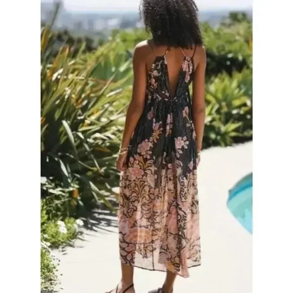 Anthropologie Cutout Cover-Up Maxi Dress L - Picture 3 of 5